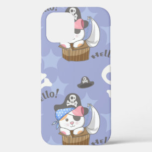 Zacht Piratenkittenpatroon Case-Mate iPhone Case