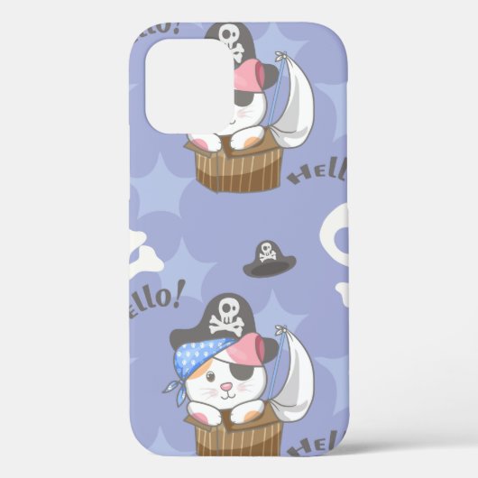 Zacht Piratenkittenpatroon Case-Mate iPhone Case (Achterkant)