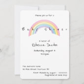 Zacht regenboogbaby shower kaart (Voorkant)