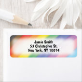 Zacht regenbooggradiënt verf gekleurd potlood etiket (Insitu)