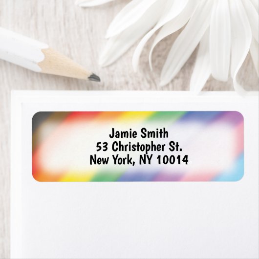 Zacht regenbooggradiënt verf gekleurd potlood etiket (Insitu)