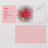 Zacht rode rozenhaar Visitekaartje (Voorkant / Achterkant)