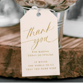 Zacht Romantisch Goud en Crème Bruiloft Favor Labe Cadeaulabel