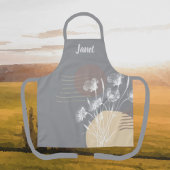 Zacht Romantisch Lichtgrijs Minimalistisch Floral Schort