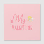 Zacht Romantisch Roze Be My Valentijn Magnetische  (Voorkant)