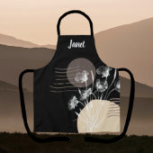 Zacht romantisch zwart minimalistisch bloemig Scho Schort