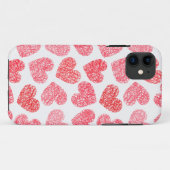 Zacht Rood Getekend Hart Valentijnsdag Patroon Case-Mate iPhone Case (Achterkant (horizontaal))