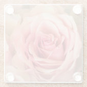Zacht Roos Blush Glazen Onderzetter (Achterkant)