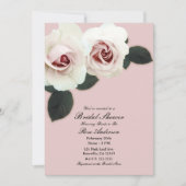 Zacht Roos Blush Pink Roses Elegant Vrijgezellenfe Kaart (Voorkant)