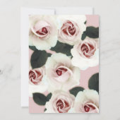 Zacht Roos Blush Pink Roses Elegant Vrijgezellenfe Kaart (Achterkant)