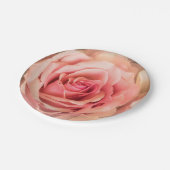 Zacht Roos Blush roze Papieren Bordje (Gekanteld)
