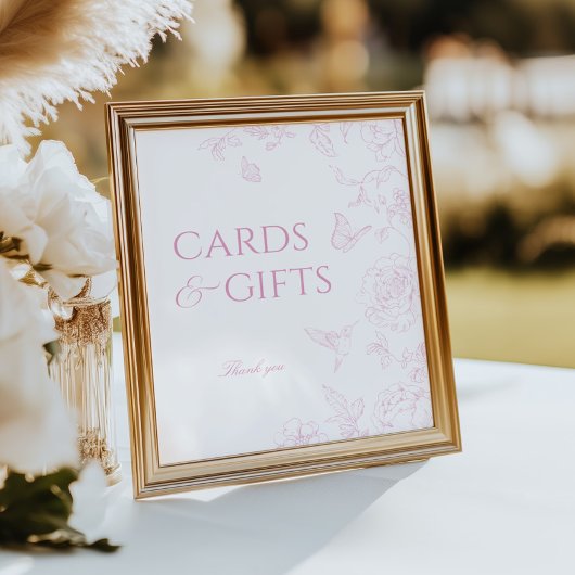 Zacht Roos Chinoiserie Kaarten & Geschenken Poster