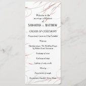 Zacht Roos en grijze bloederige bruiloft Programmakaart (Voorkant)