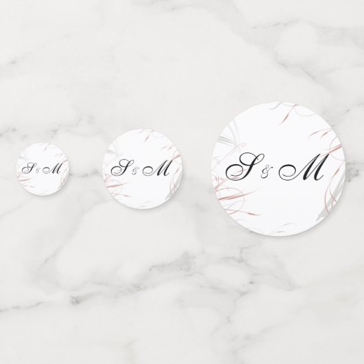 Zacht Roos en Grijze bloederij Confetti (Achterkanten)