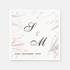 Zacht Roos en Grijze bloederij Servet