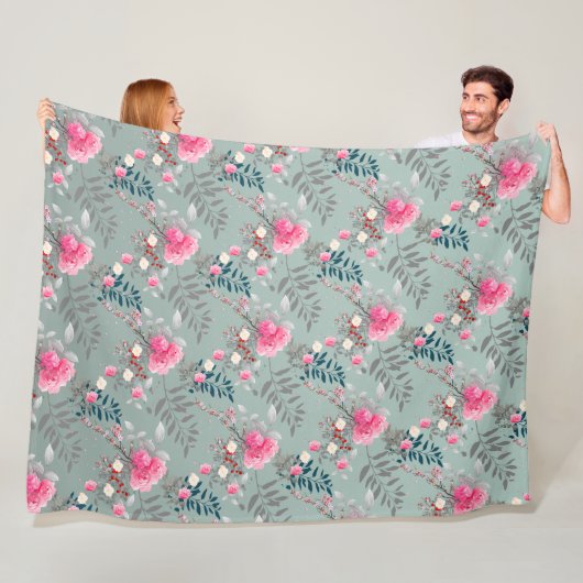 Zacht roos fleece deken (In situ)