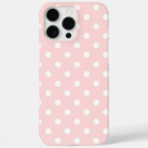 Zacht Roos gekleurde pastel met polka stippen iPhone 16 Pro Max Hoesje