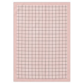 Zacht Roos Gouden Geruit Tafelkleed Decor (Voorkant)