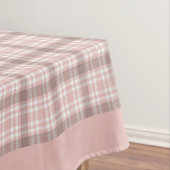 Zacht Roos Gouden Geruit Tafelkleed Decor (Voorbeeld)