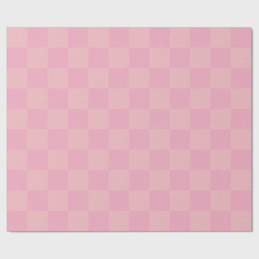 Zacht Roos Roze Buffalo Plaid Pattern Cadeaupapier (Vlak)