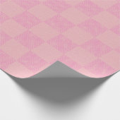 Zacht Roos Roze Buffalo Plaid Pattern Cadeaupapier (Hoek)