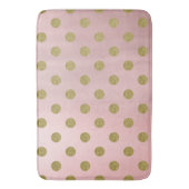 Zacht Roos roze goud glitter gellam polak dots Badmat (Voorkant Verticaal)