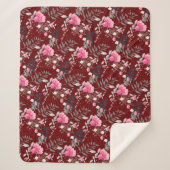 Zacht roos sherpa deken (Voorkant)