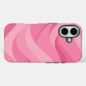 Zacht Roze Abstract Golfpatroon Case-Mate iPhone Case (Achterkant (horizontaal))