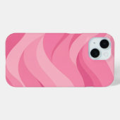 Zacht Roze Abstract Golfpatroon Case-Mate iPhone Case (Achterkant (horizontaal))