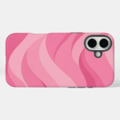 Zacht Roze Abstracte Golfpatroon Case-Mate iPhone Case (Achterkant (horizontaal))