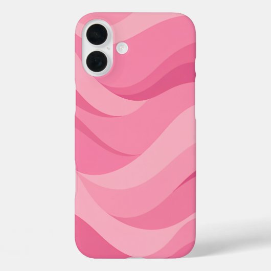 Zacht Roze Abstracte Golfpatroon Case-Mate iPhone Case (Achterkant)