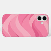 Zacht Roze Abstracte Golfpatroon Case-Mate iPhone Case (Achterkant (horizontaal))