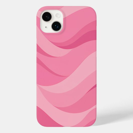 Zacht Roze Abstracte Golfpatroon Case-Mate iPhone Case (Achterkant)