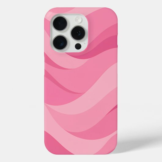 Zacht Roze Abstracte Golfpatroon Case-Mate iPhone Case (Achterkant)