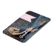 Zacht roze Afstuderen Fotoaankondiging Magnet Magneet (Linkerzijde)