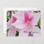 Zacht roze azalea's - Dank u Briefkaart (Voorkant / Achterkant)