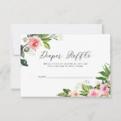 Zacht roze Baby shower luierspoeling Kaart (Voorkant)