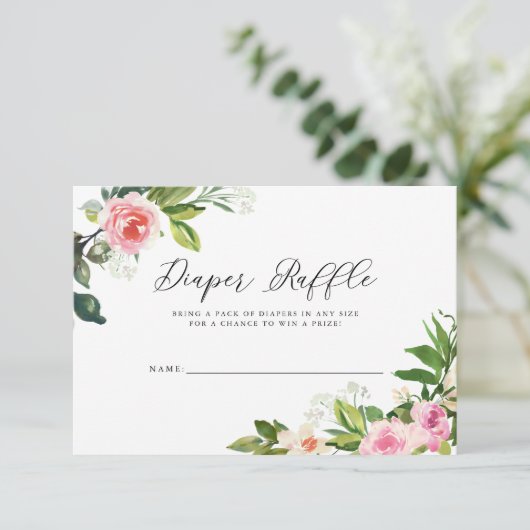 Zacht roze Baby shower luierspoeling Kaart (Staand voorkant)