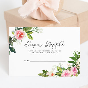 Zacht roze Baby shower luierspoeling Kaart