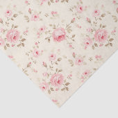 Zacht roze beschilderde Rozen Tissuepapier (Detail)