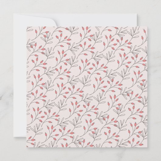 Zacht roze bessen babymeisje - Aankondiging van ge (Achterkant)