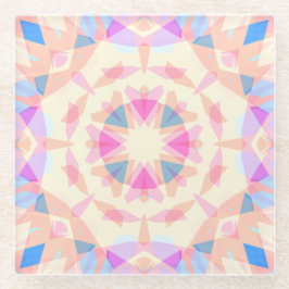 Zacht Roze Blauwe Magische Sterpastel Eclectisch D Glazen Onderzetter