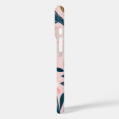 Zacht Roze & Blauwgroen Vrouwelijke Bloemen Telefo Case-Mate iPhone Case (Achterkant / Links)