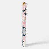 Zacht Roze & Blauwgroen Vrouwelijke Bloemen Telefo Case-Mate iPhone Case (Achterkant / Rechts)