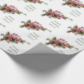 Zacht roze bloei Aangepast opvulpapier Cadeaupapier (Hoek)