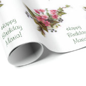 Zacht roze bloei Aangepast opvulpapier Cadeaupapier (Rol Hoek)