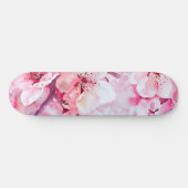 zacht roze bloemblaadje persoonlijk skateboard (Horizontaal)