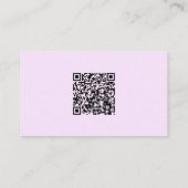 Zacht Roze Bloemen Achtergrond Aangepaste Foto QR  Visitekaartje (Achterkant)