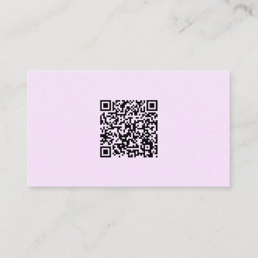 Zacht Roze Bloemen Achtergrond Aangepaste Foto QR  Visitekaartje (Achterkant)