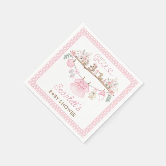 Zacht Roze Bloemen Baby Meisje Kleding Boho kinder Servet (Hoek)